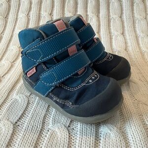 See Kai Run Atlas Boots Toddler Unisex Sz 5 EUC Pink Navy Snow Winter Shoe Shoes